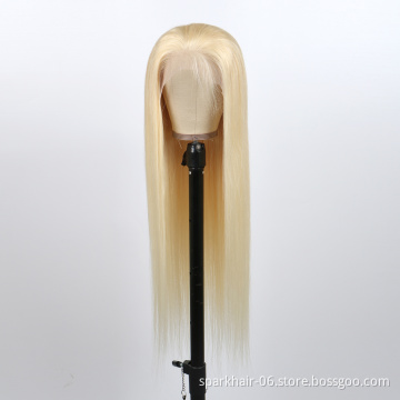 SPARK Brazilian  Lace Front Wig Human Hair,Straight Virgin Hair Lace Wig For Black Women, Pre Pluck Lace Wig With Baby Hair